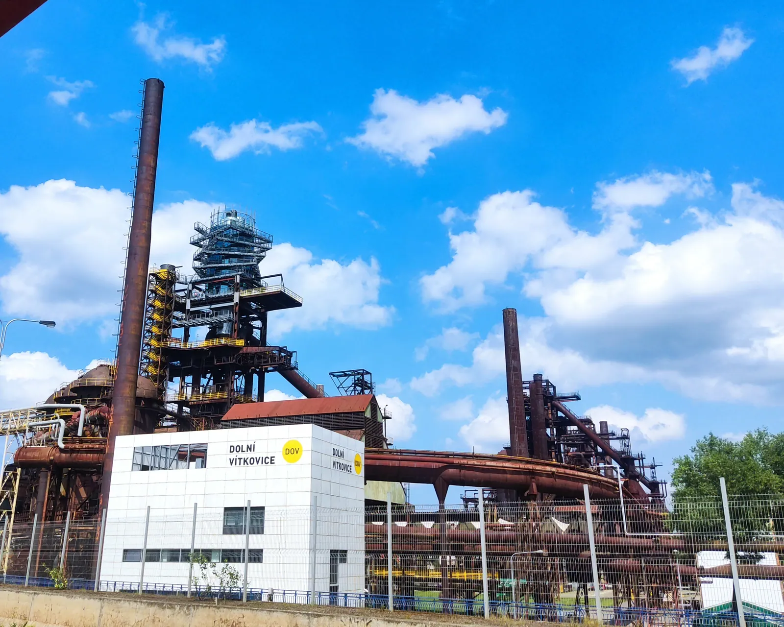 Steel structures and the Bolt Tower at Dolní Vítkovice in Ostrava.